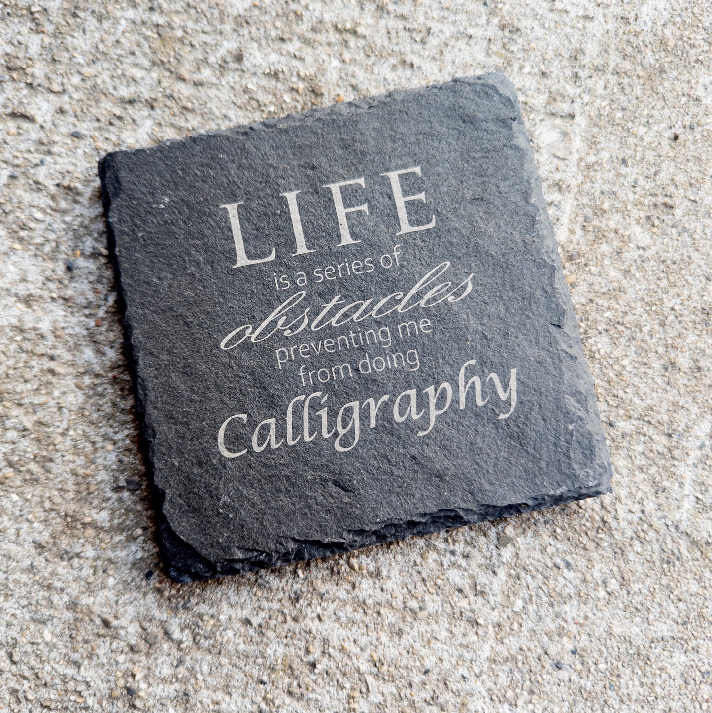 Engraved Slate Coaster