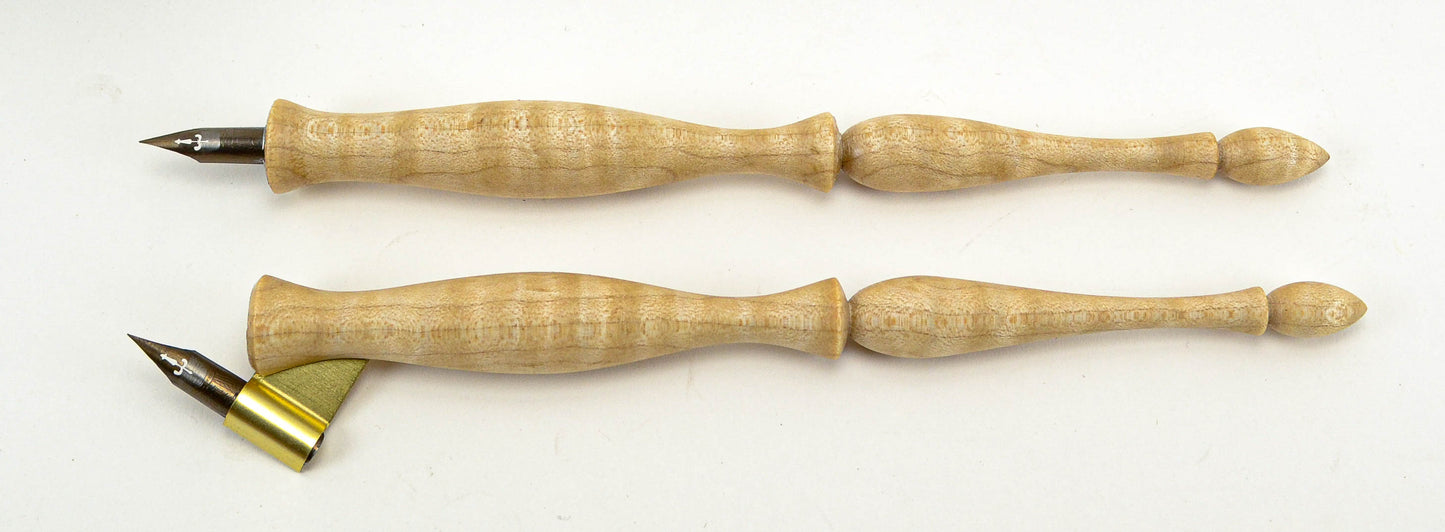Flame Maple Pen Holder Set