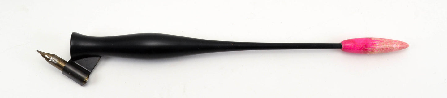 Ebony & Buckeye Burl Oblique Pen Holder