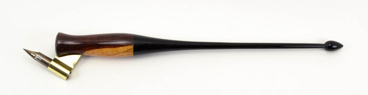 Rosewood Burl & Ebony Oblique Pen Holder