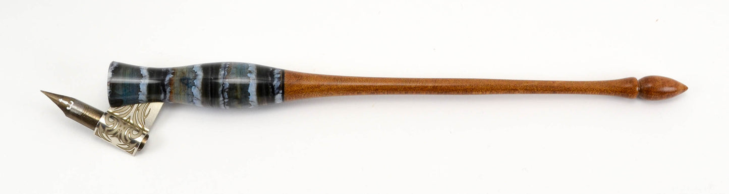 Mammoth Tooth & Ancient Kauri Oblique Pen Holder