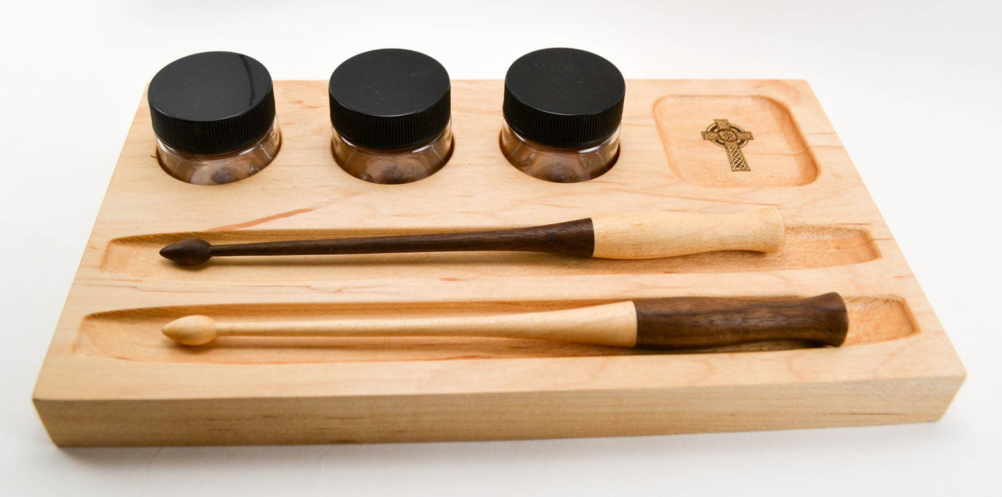 Maple & Walnut Pen Holder Desk Set