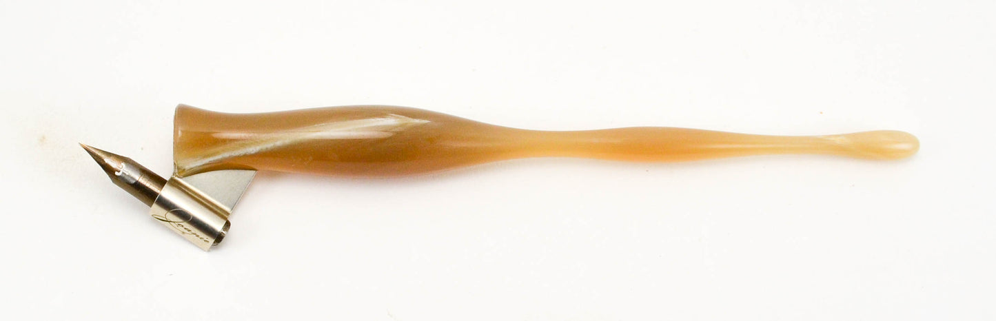 Water Buffalo Horn Oblique Pen Holder