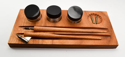 Okume Pen Holder Desk Set