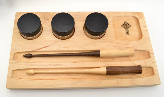 Maple & Walnut Pen Holder Desk Set