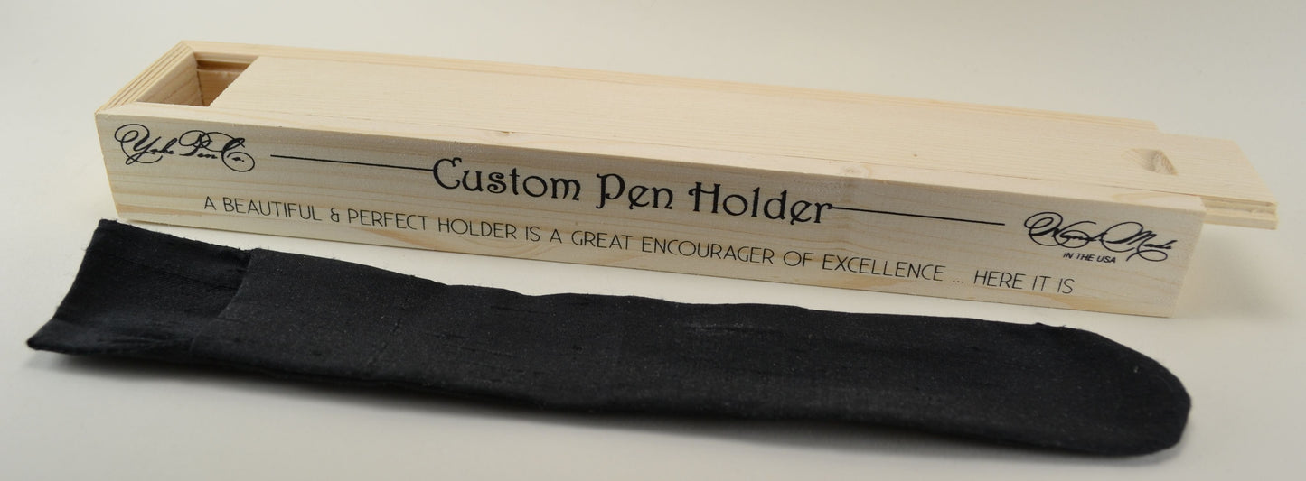 Cottonwood Burl, Brazilian Rosewood & Holly Oblique Pen Holder